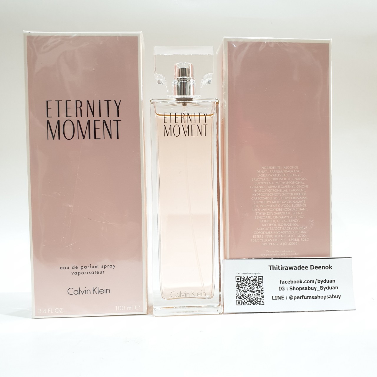 น้ำหอมแท้ Calvin Klein CK Eternity Moment for Women 100 ml. กล่องซีล