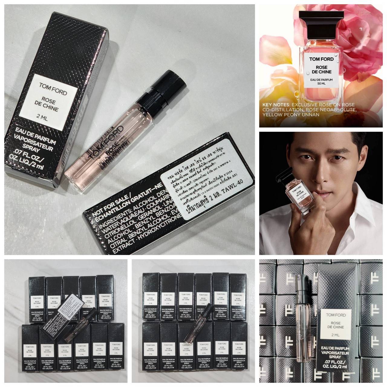 น้ำหอมไวออลหลอดทดลอง Tom Ford Private Rose de Chine ( Rose Garden Collection ) 2ml Spray Sample Vial ขนาดทดลองแบบ VIAL