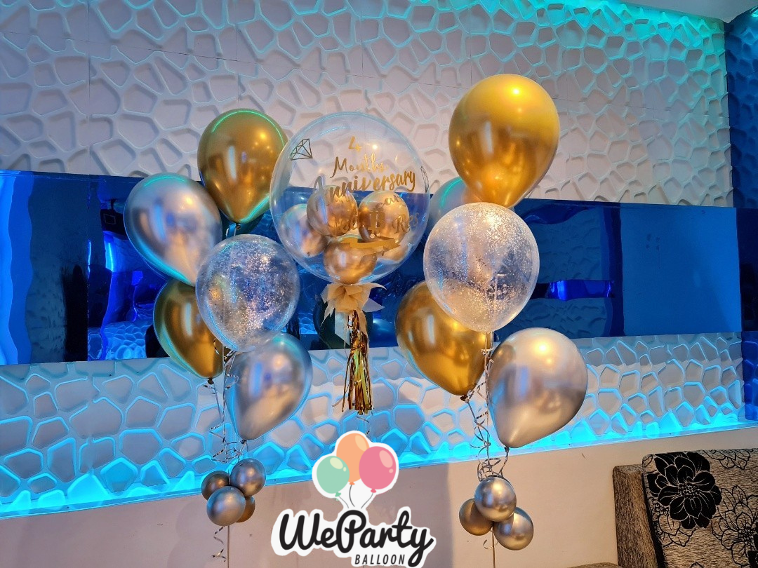 ลูกโป่งวันเกิด Happy Birthday Set (with Helium)(ติดข้อความได้ไม่เกิน2บรรทัด)(11pcs)(สนใจสั่งซื้อผ่าน Line: @weparty)