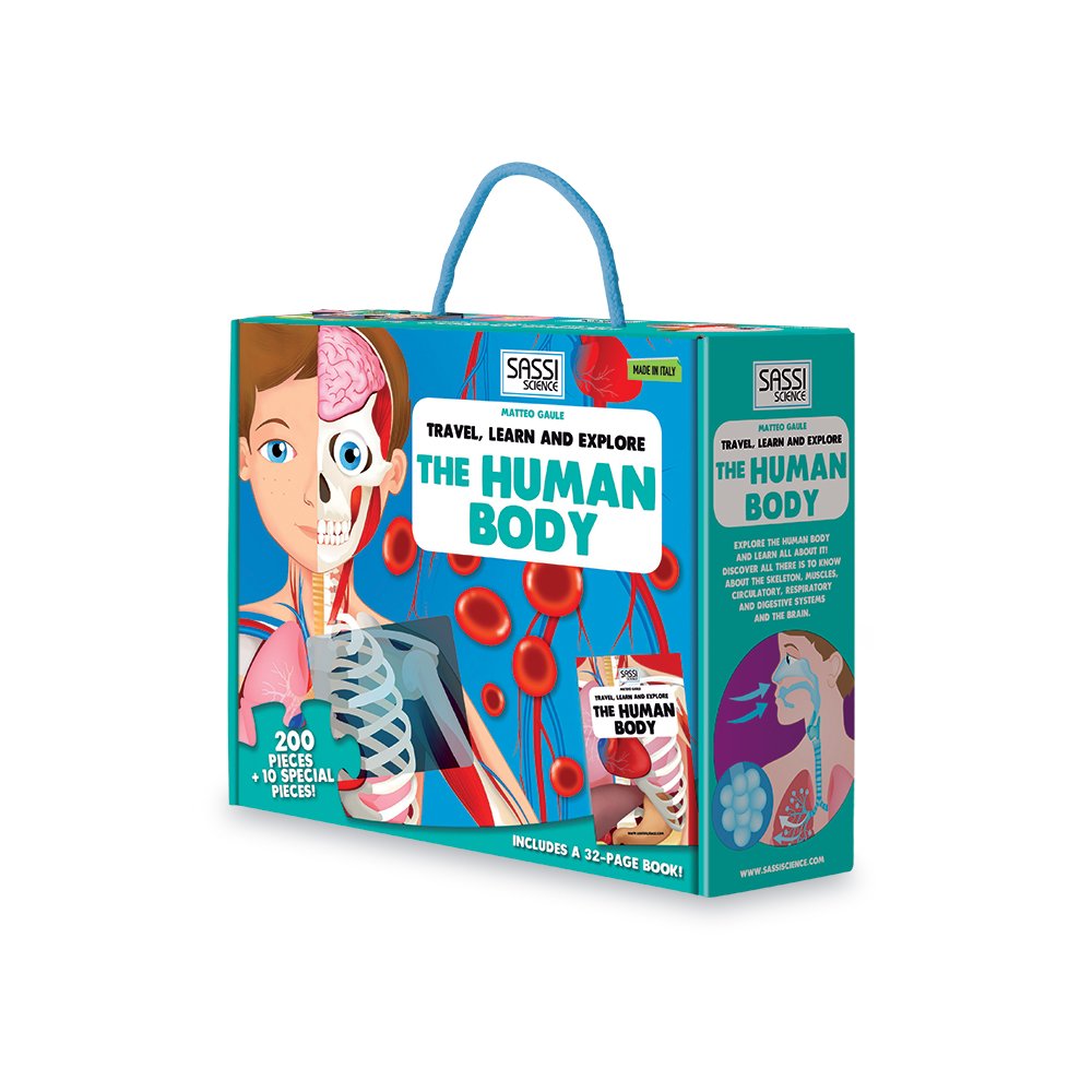 Travel, Learn, Explore. Learn and Explore Human Body Jigsaw 2 in 1 by Sassi Junior (Book +Jigsaw) รุ่นใหม่