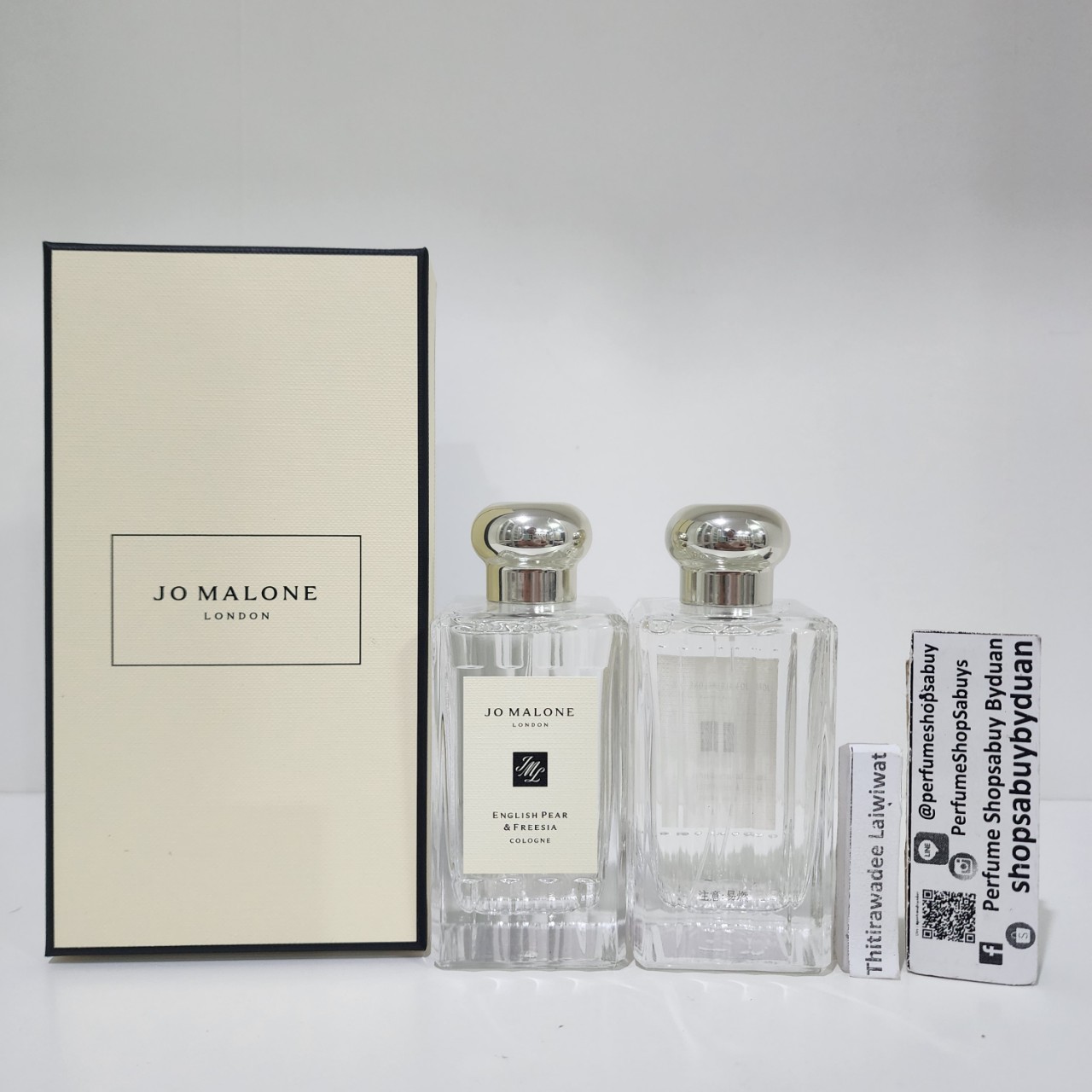 น้ำหอมแท้ Jo malone English pear & freecia 100ml ( limited wave bottle ) อปก. กล่อง โบว์