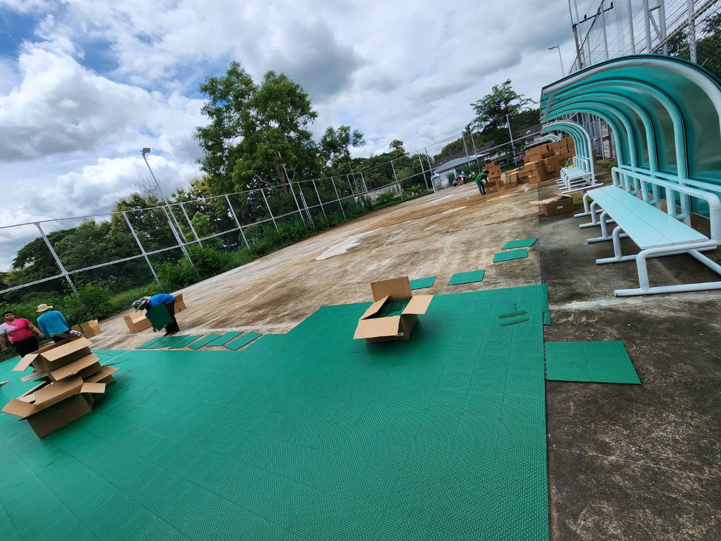 พื้นโพลีโพรพีลีน สำหรับสนามกีฬา สนามฟุตซอล