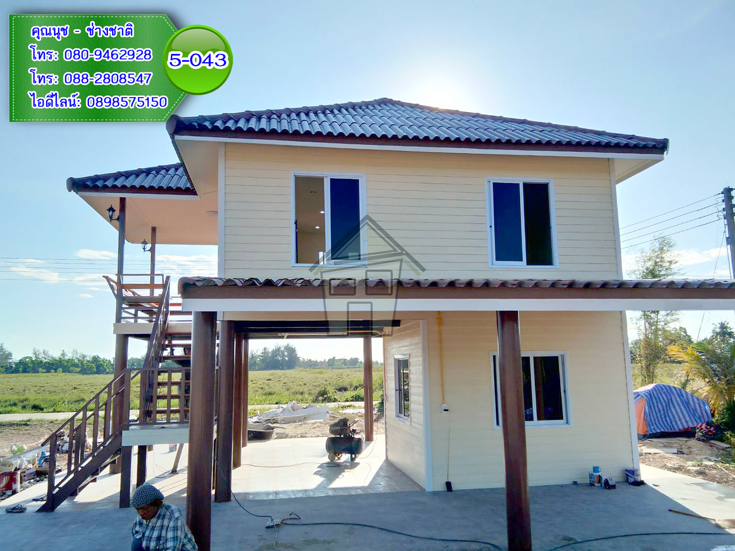 5-043 บ้านน็อคดาวน์ - บ้านหลังใหญ่ - ทรงปั้นหยา