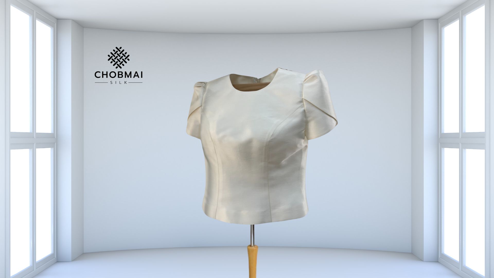 แบบตัด เสื้อผ้าไหม (ไม่รวมผ้า) ตามแบบ chobmai x ARW รหัส CUT-ARW-112967