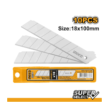 INGCO HKNSB112 อะไหล่ใบมีดคัตเตอร์ 18 มม 10 ใบ/กล่อง อิงโก้