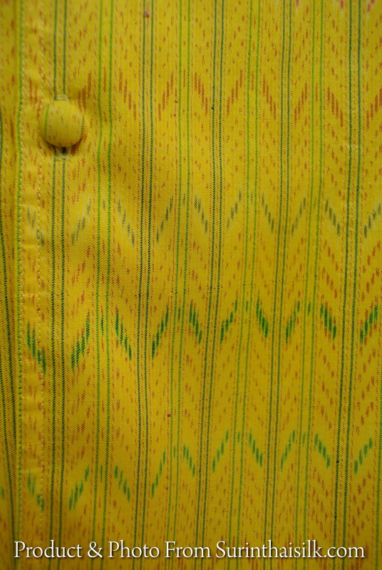 เสื้อซาฟารี คอปก เสื้อผ้าไหมพื้นเมืองสุรินทร์ รหัส DRH-046