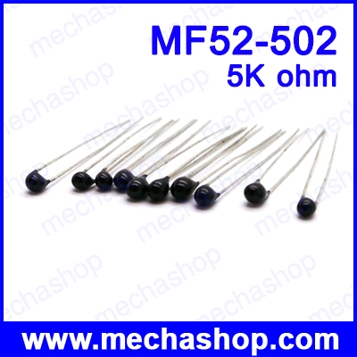 (10 ตัว)เทอมิสเตอร์ MF52AT 3950 NTC Thermistor Thermal Resistor TC MF52-502 3435 5K ohm 5% **