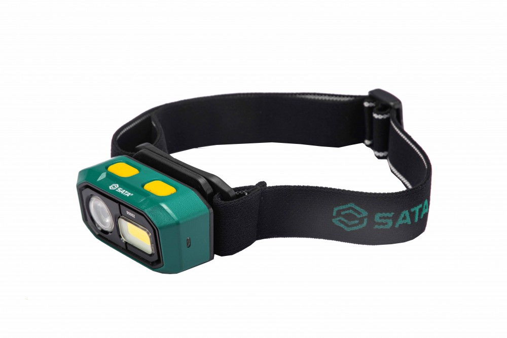 SATA ไฟฉาย LED แบบคาดหัว แบตลิเธียม ซาต้า 90902 (อัน)