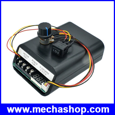 ควบคุมดีซีมอเตอร์ PWM dc motor speed controller max 60A CW CCW digital display 0-100% adjustable drive module Input 10V-55V