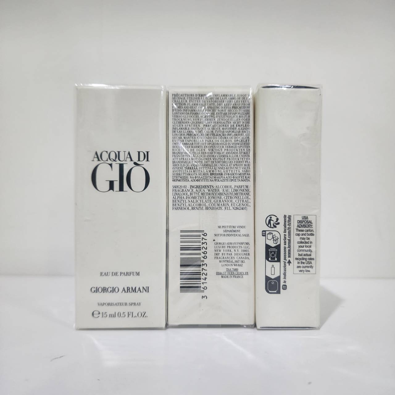 น้ำหอมจิ๋วมินิ Giorgio Armani ACQUA Di Gio Pour Homme EDP 15ml ( Mini Perfume น้ำหอมขนาดพกพา) น้ำหอมจิ๋วมินิแบบทดลองแบบสเปรย์ พกพาก็สะดวกใช้ฉีดตามจุดชีพจร