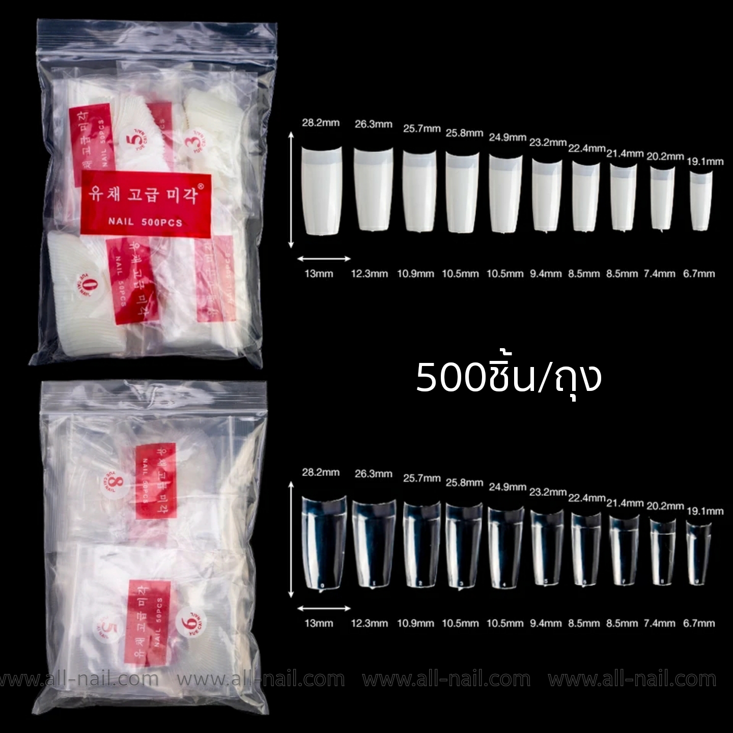 ทิปปลาย ทรงเหลี่ยม (Square) เบอร์0-9 เกรดA