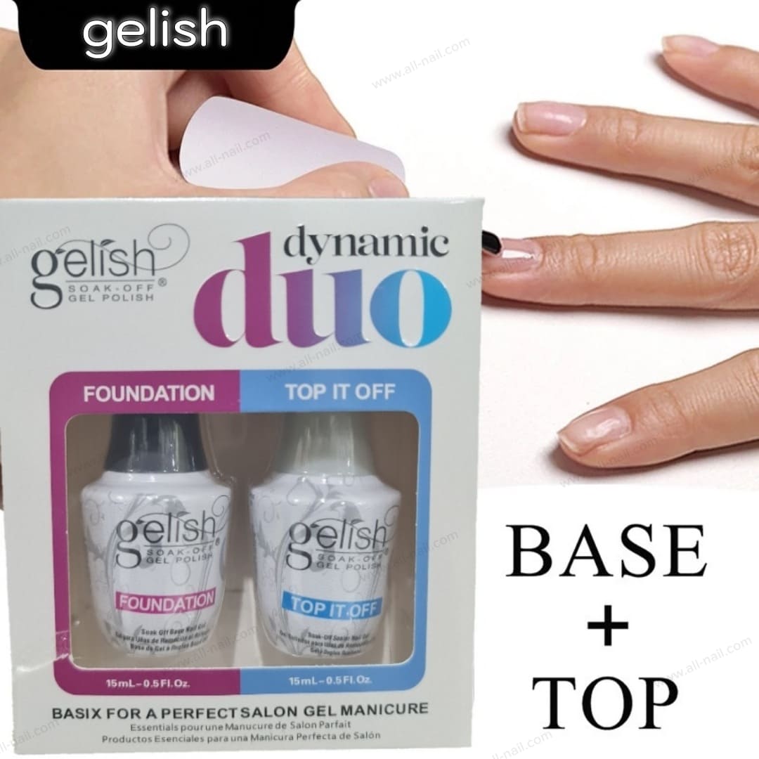 ท็อปเจล เบสเจล [gelish] แพ็กคู่ Top coat / Base coat 15ml