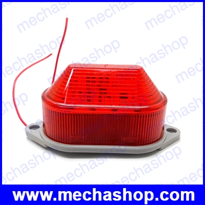 ไฟสัญญาณเตือน ไฟแสดงสถานะ LED กระพริบได้ สีแดง Strobe Signal Warning light LED 220V Indicator light LED Lamp small Flashing Light Security Alarm (ไม่มีเสียง)