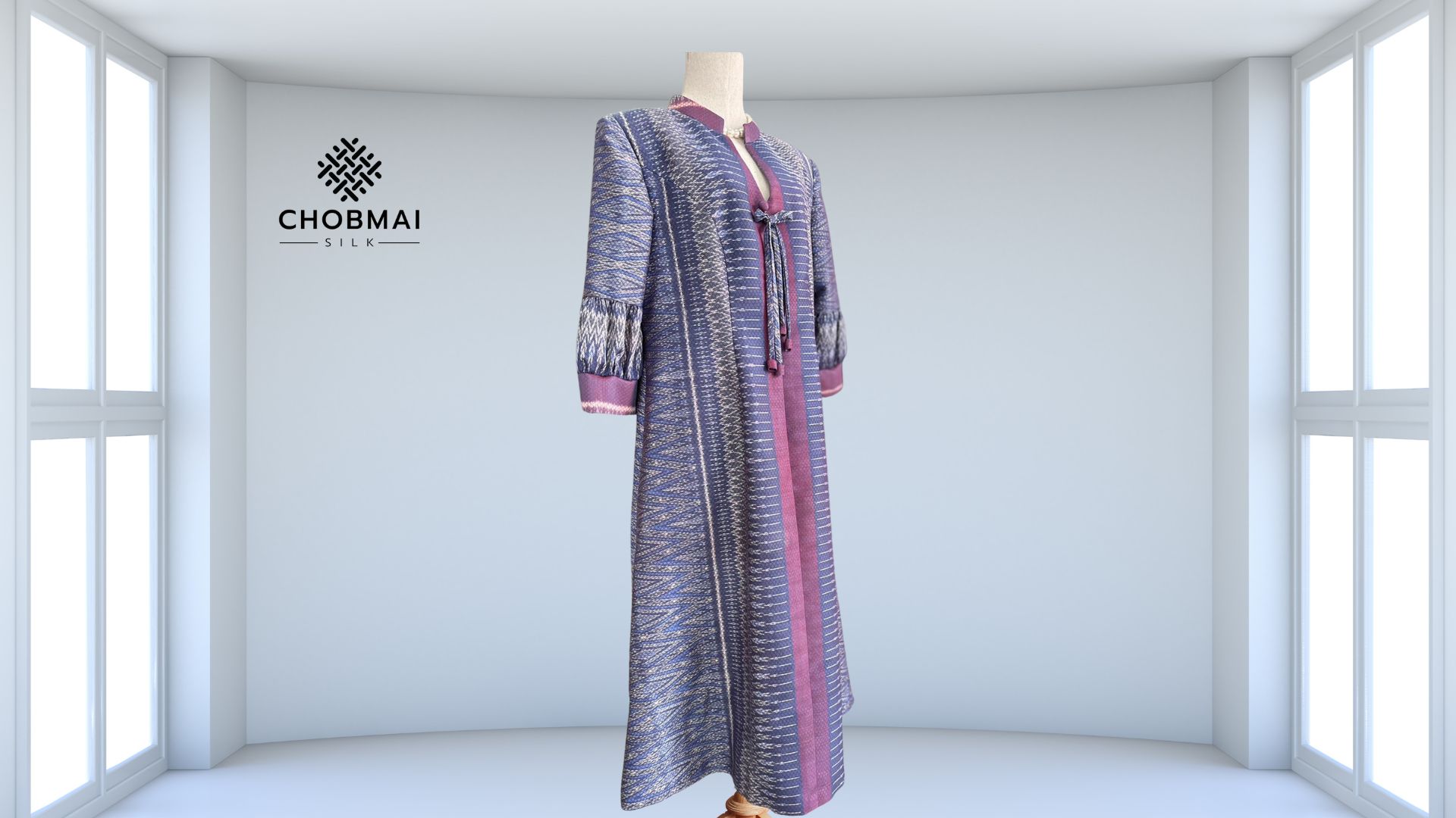 แบบตัดชุด เดรสผ้าไหม (ไม่รวมผ้า) chobmai x ST รหัส CUT-ST-0808661336