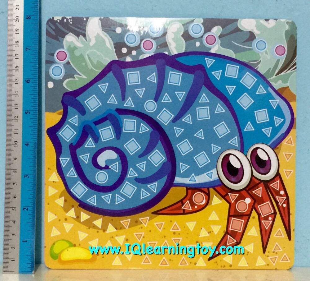 DIY Mosaic (ชุดสัตว์ทะเล) 1 ชุดมี 4 ภาพขนาดใหญ่ สีสันสดใส ความคิดสร้างสรรค์ ฝึกสมาธิ ส่งฟรี