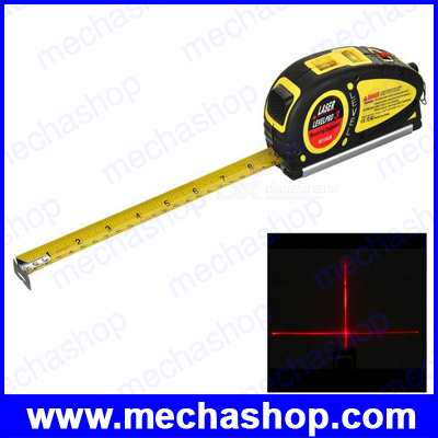 วัดระดับน้ำเลเซอร์ LASER LEVEL HORIZONTAL VERTICAL LINE 5.5M MEASURE TAPE รุ่น LV05