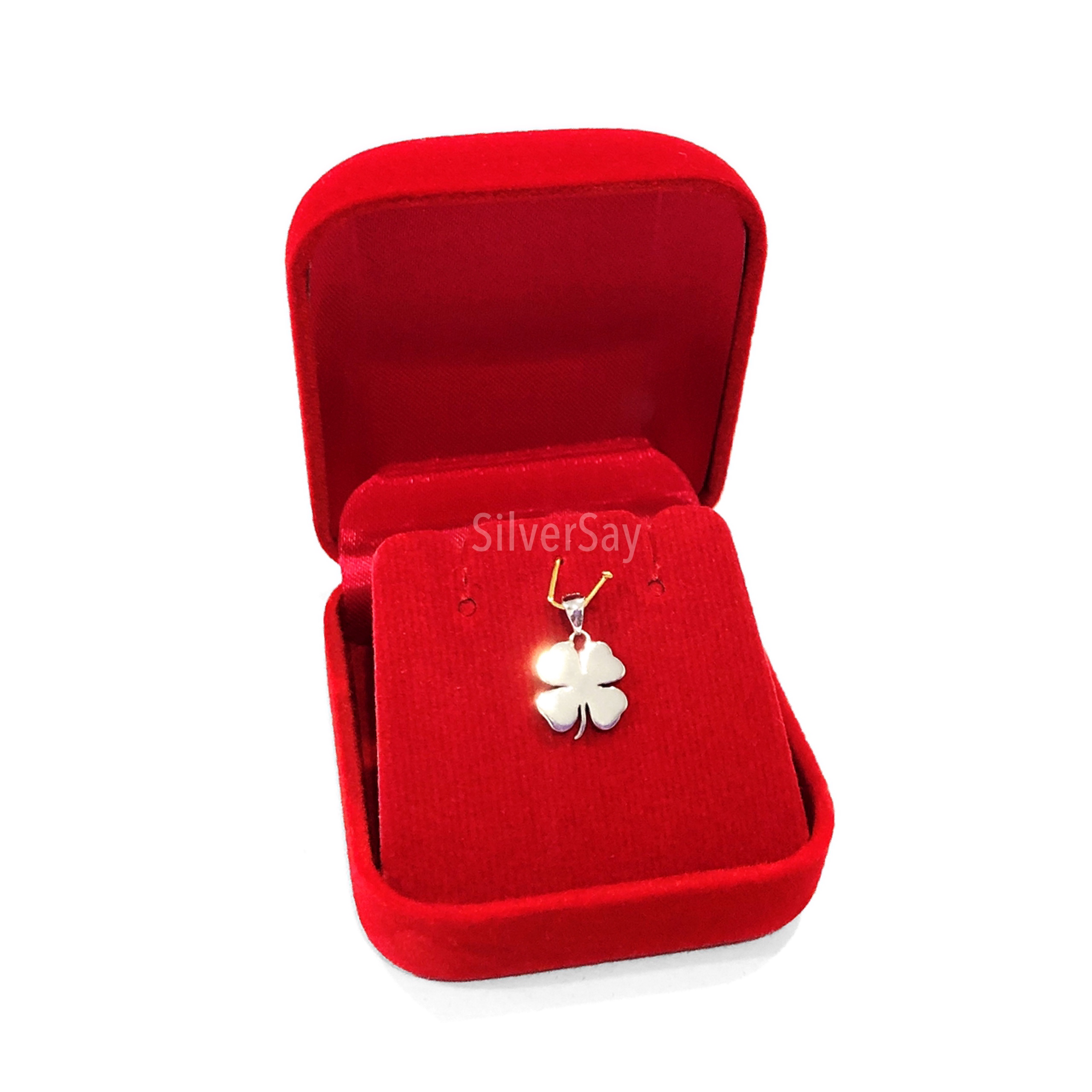 จี้ใบโคลเวอร์ Clover 4/แบบเกลี้ยง