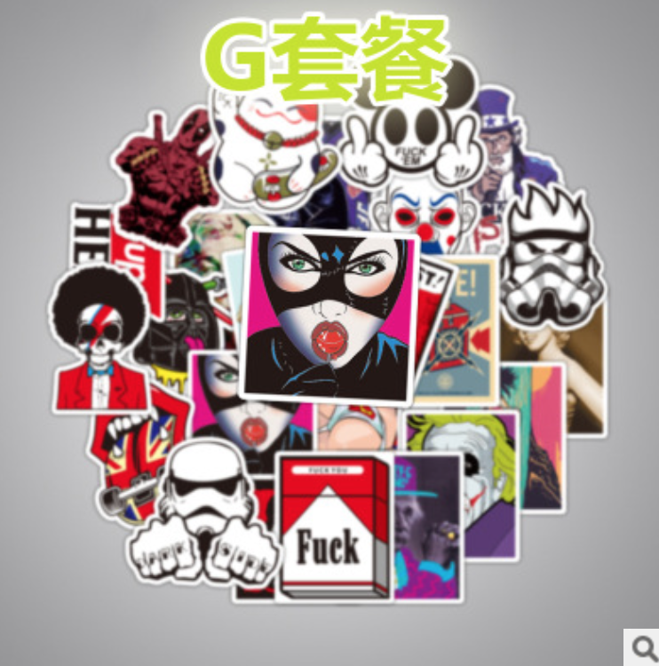 สติ๊กเกอร์ (set 100 ชิ้น) ติด ตกแต่ง กระเป๋า โน๊ตบุ๊ค ของใช้จิปาถะ