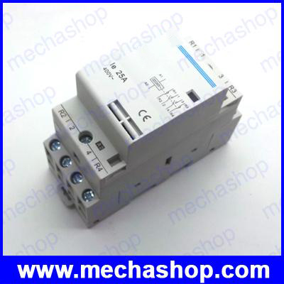 เอซีคอนแทกเตอร์ แมกเนติกคอนแทกเตอร์ 4P 25A 2NC 2NO Coil 220/230V AC 50/60HZ Din rail Household AC Contactor