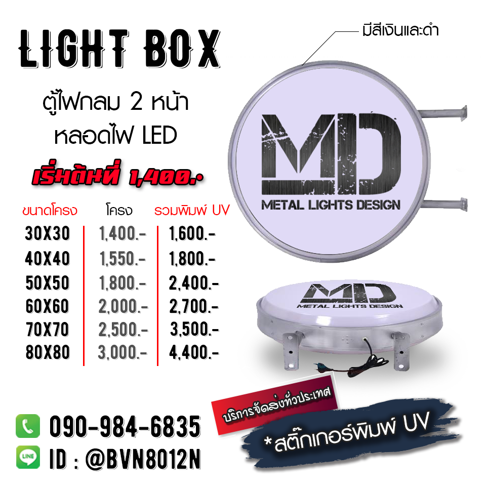 ตู้ไฟ วงกลม 2 หน้า