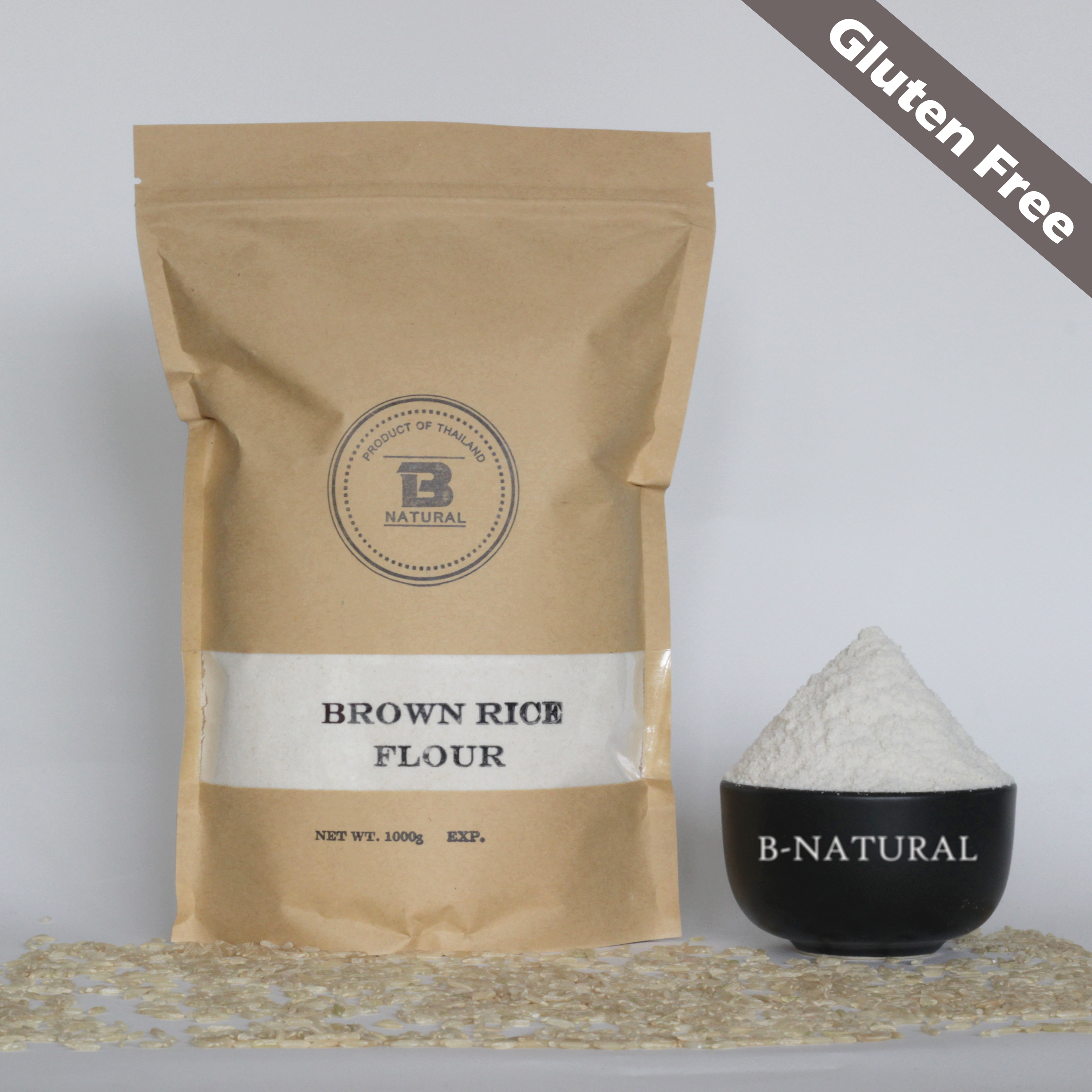 แป้งข้าวกล้องหอมมะลิ Brown Rice Flour (Gluten Free)
