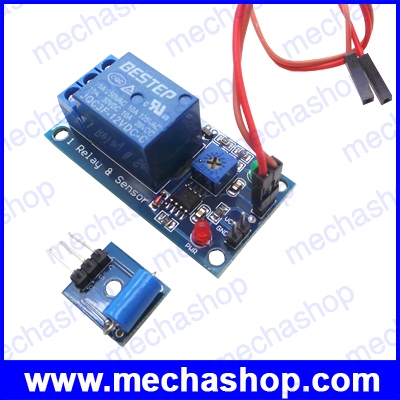 โมดูลรีเลย์เซนเซอร์แรงสั่นสะเทือน ไวเบรชั่นเซนเซอร์ 1 Channel 12V Relay Module Vibration Sensor Module Alarm Trigger Module with Relay