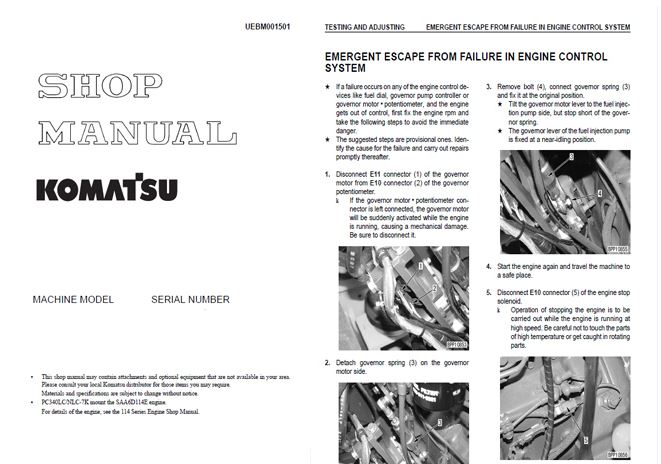 KOMATSU PC100-2 , PC100L-2 , PC120-2 คู่มือซ่อมรถจักรกลหนัก แม็คโค KOMATSU รุ่น PC100-2 , PC100L-2 , PC120-2 ซ่อมโคมัตสุวงจรไฟฟ้า ไฮดรอลิก รถตักโคมัสสุ KOMATSU SERVICE MANUAL