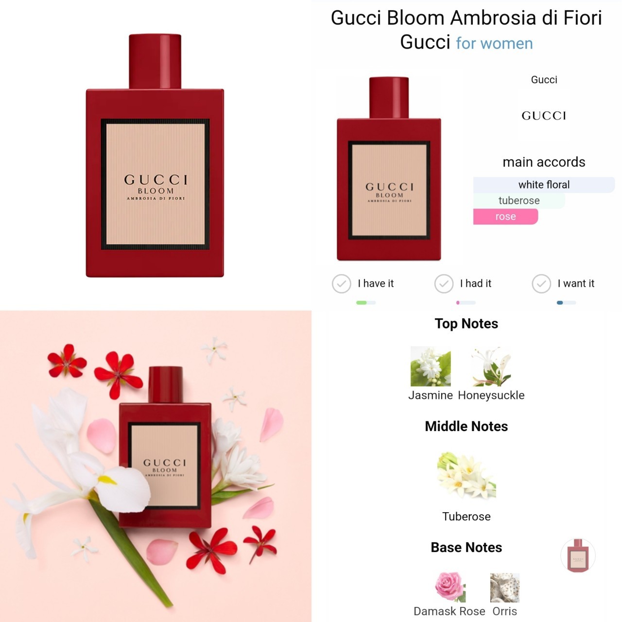 น้ำหอมแท้แบ่งขาย Gucci Bloom Ambrosia Di Fiori EDP Intense 💕Travel Size แบบทดลอง
