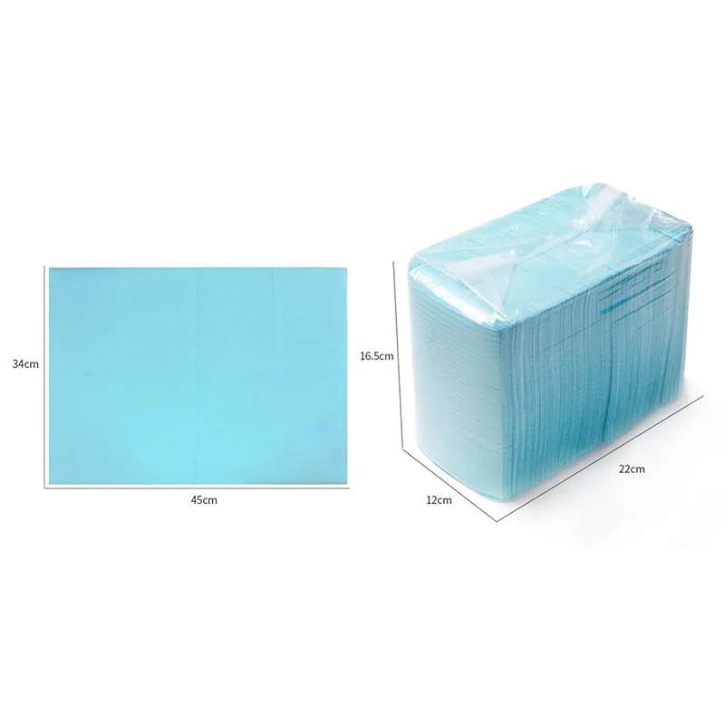 แผ่นปูโต๊ะทำเล็บ แผ่นรองโต๊ะใช้แล้วทิ้ง ผ้าปูโต๊ะกันเปื้อน กันน้ำ 125แผ่น/แพค