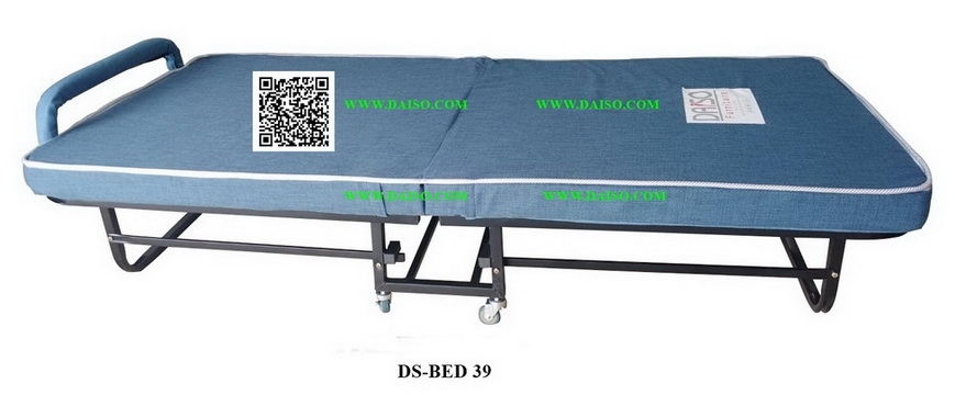 เตียงนอนเหล็กพับได้ เตียงเสริมพับได้มีล้อ