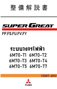 ระบบวงจรไฟฟ้า MITSUBISHI FUSO SUPER GREAT (07-12) วงจรไฟฟ้าเครื่องยนต์ 6M70-T1 6M70-T2 6M70-T3 6M70-T4 6M70-T5 6M70-T7 6M70T1 6M70T2 6M70T3 6M70T4 6M70T5 6M70T7 MITSUBISHI FUSO SUPER GREAT บอดี้ FP FS FT FU FV FY มิตซูบิชิ ฟูโซ่ ไฟเตอร์ สิบล้อ หกล้อ WIRIN