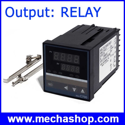 เครื่องควบคุมอุณหภูมิ AC 220V Oven Temperature Controller REX-C700 Thermocouple PT100,K Universal Input RELAY Output 72*72mm Thermostat