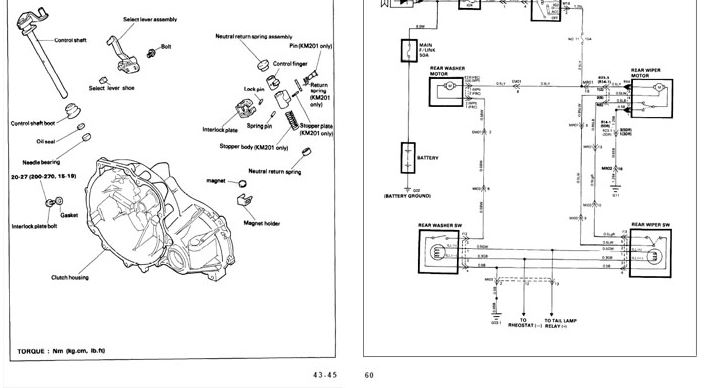 HYUNDAI EXCEL (90-95)คู่มือซ่อมรถยนต์วงจรไฟฟ้าฮุนได เอ็กเซล HYUNDAI EXCEL X2 G4AJ G4AM KM200 KM201 KM176
