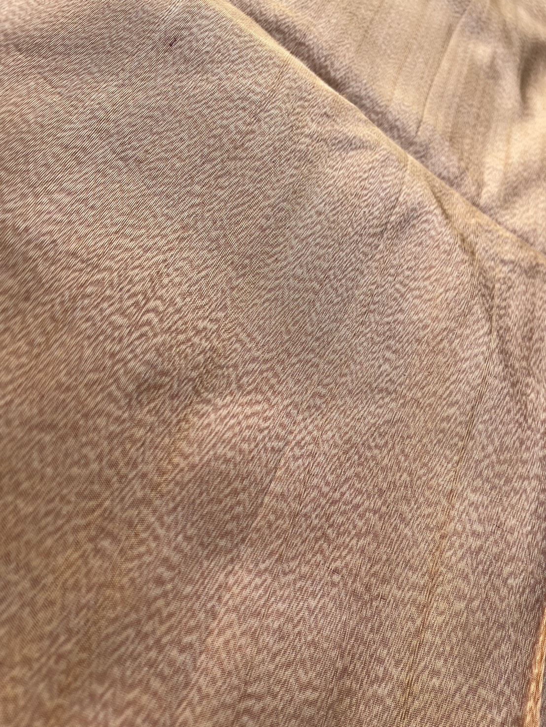 ผ้าไหมหางกระรอก ไหมบ้าน เนื้อหนา สีส้มโอรสอ่อน ตัดขายตามความยาวเมตร รหัส R1N-NY-0327684