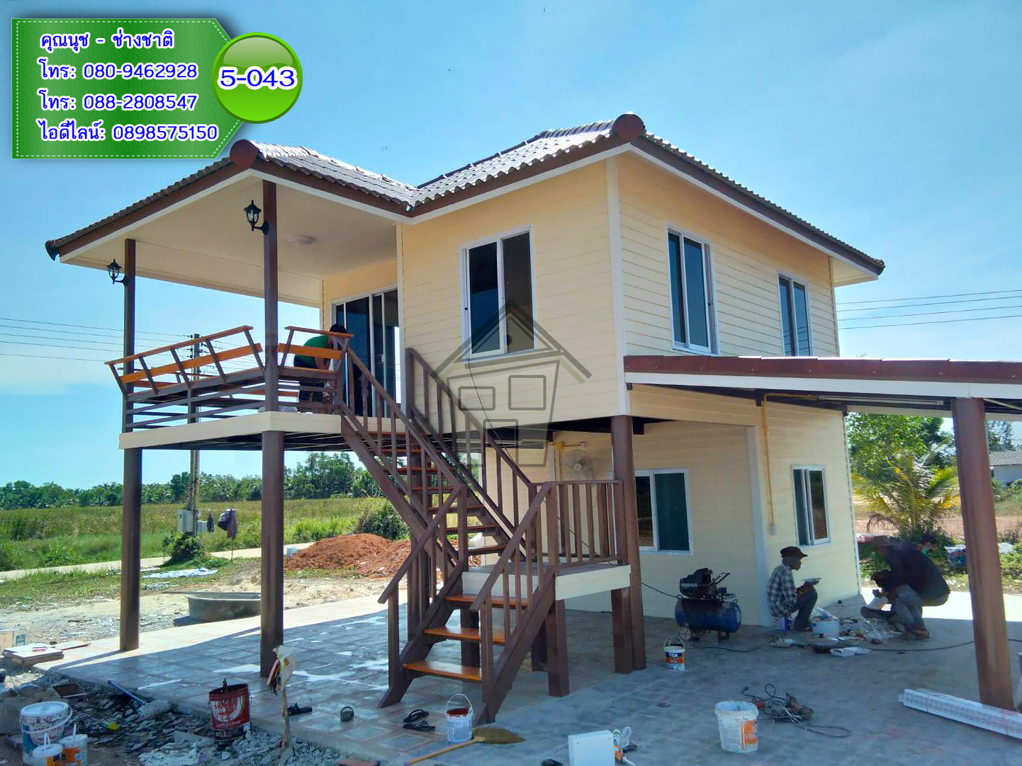 5-043 บ้านน็อคดาวน์ - บ้านหลังใหญ่ - ทรงปั้นหยา