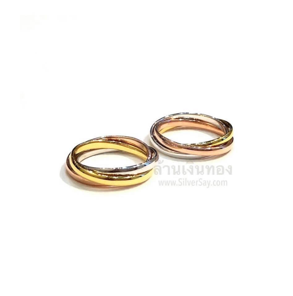 แหวนเกลี้ยง แหวนปลอกมีด แหวนมินิมอล 3 มม./สีทองชมพูโรสโกลด์