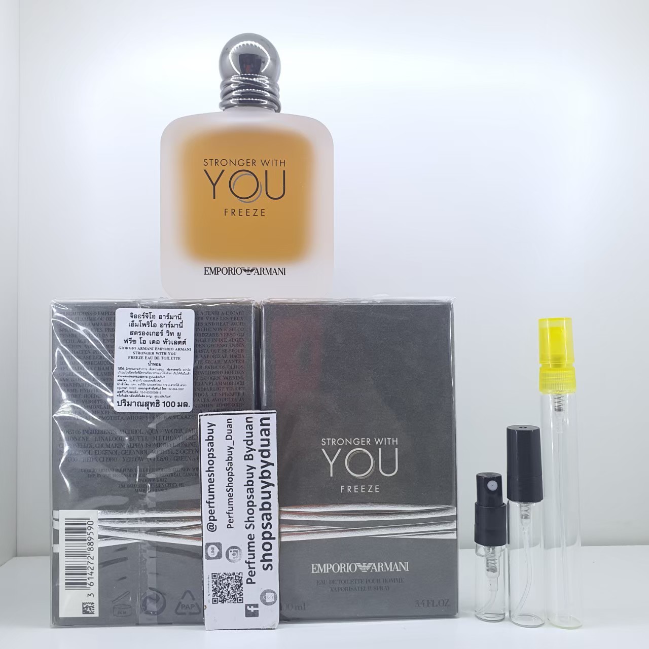น้ำหอมแท้แบ่งขาย Giorgio Armani Emporio Armani Stronger with You Freeze for Him EDT💕Travel Size #แบบทดลอง