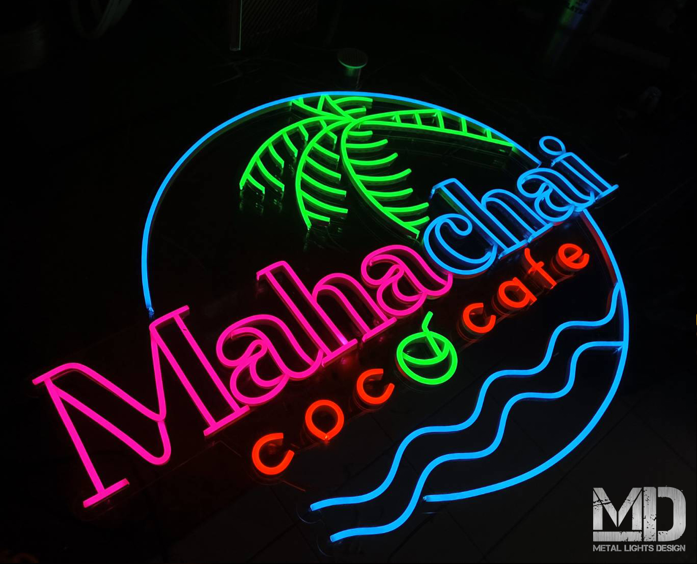 ป้ายไฟนีออนเฟล็กซ์ Coco Cafe
