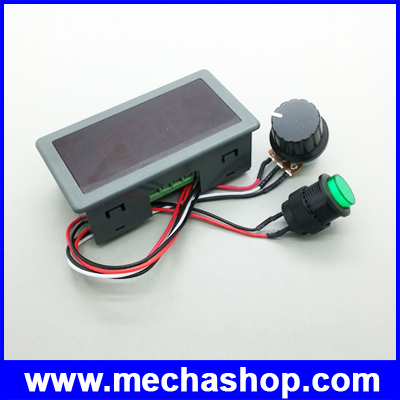 ดิมเมอร์ ควบคุมความเร็วมอเตอร์ดีซี พร้อมจอแสดงผล DC 6-30V12V 24V Max 8A Motor PWM Speed Controller