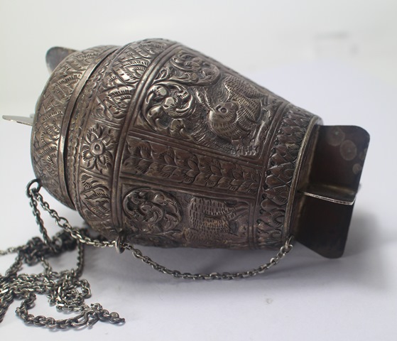 SI113 ข้องเงินลายไทย เงินแท้ 92.5 % นน. 151.1 กรัม