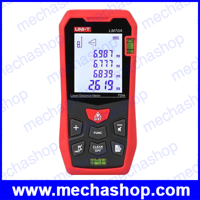 เครื่องวัดระยะดิจิตอล เครื่องวัดระยะเลเซอร์ ตลับเมตรเลเซอร์ ตลับเมตรดิจิตอล 70M Laser Distance Meter Bubble Level Rangefinder LM70A