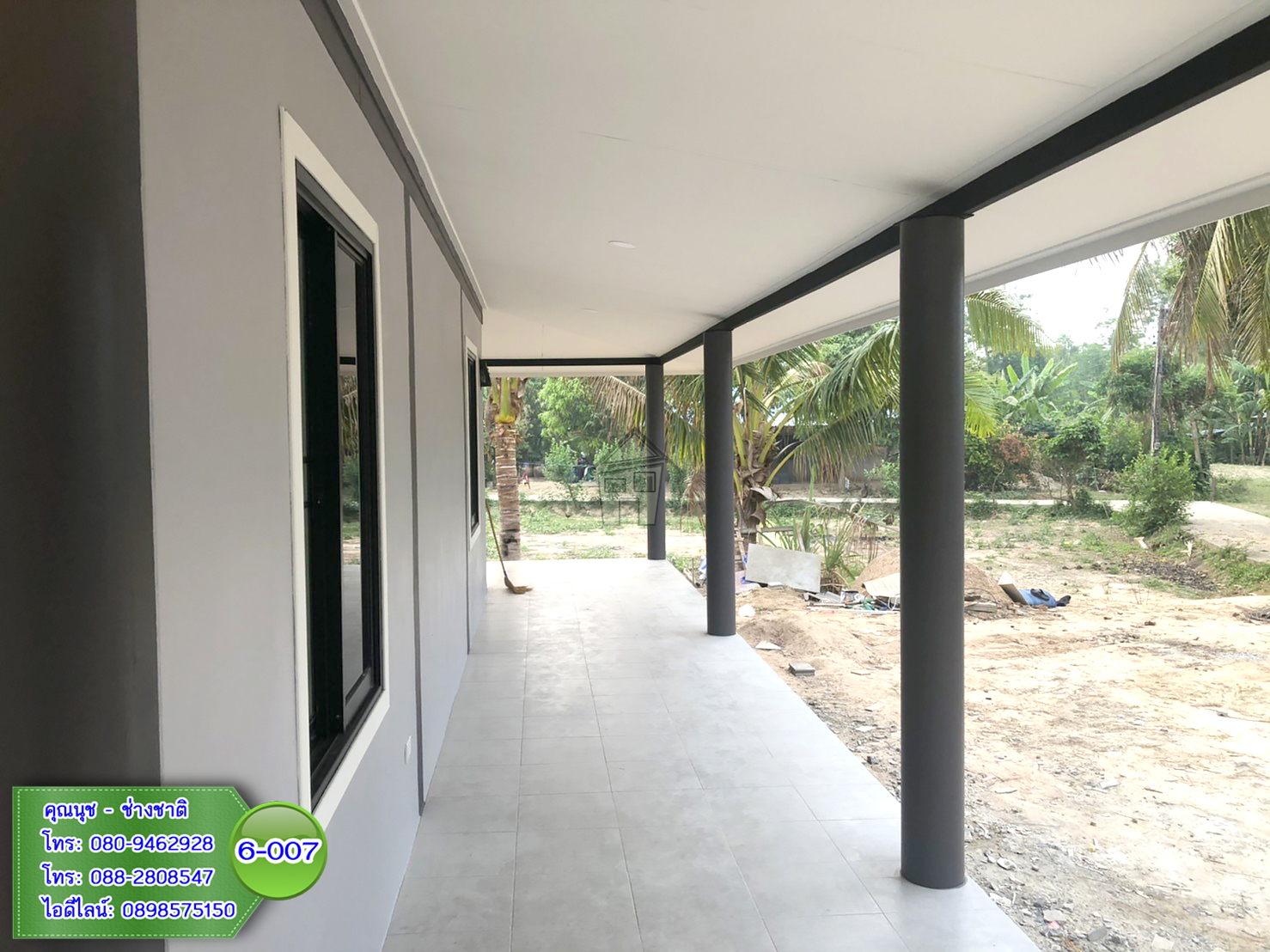 6-007 บ้านน็อคดาวน์ - บ้านหลังใหญ่ - ทรงปั้นหยา