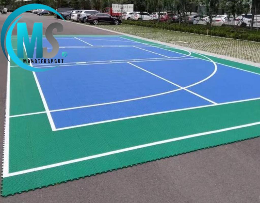 สนามบาส4x6m พร้อมแป้นบาส