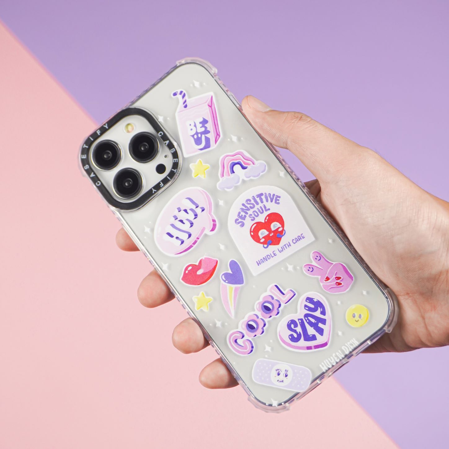 เคสโทรศัพท์ iPhone เคสใส สกรีนลายน่ารัก เน้นมุมกันกระแทก สำหรับ11/13/13ProMax