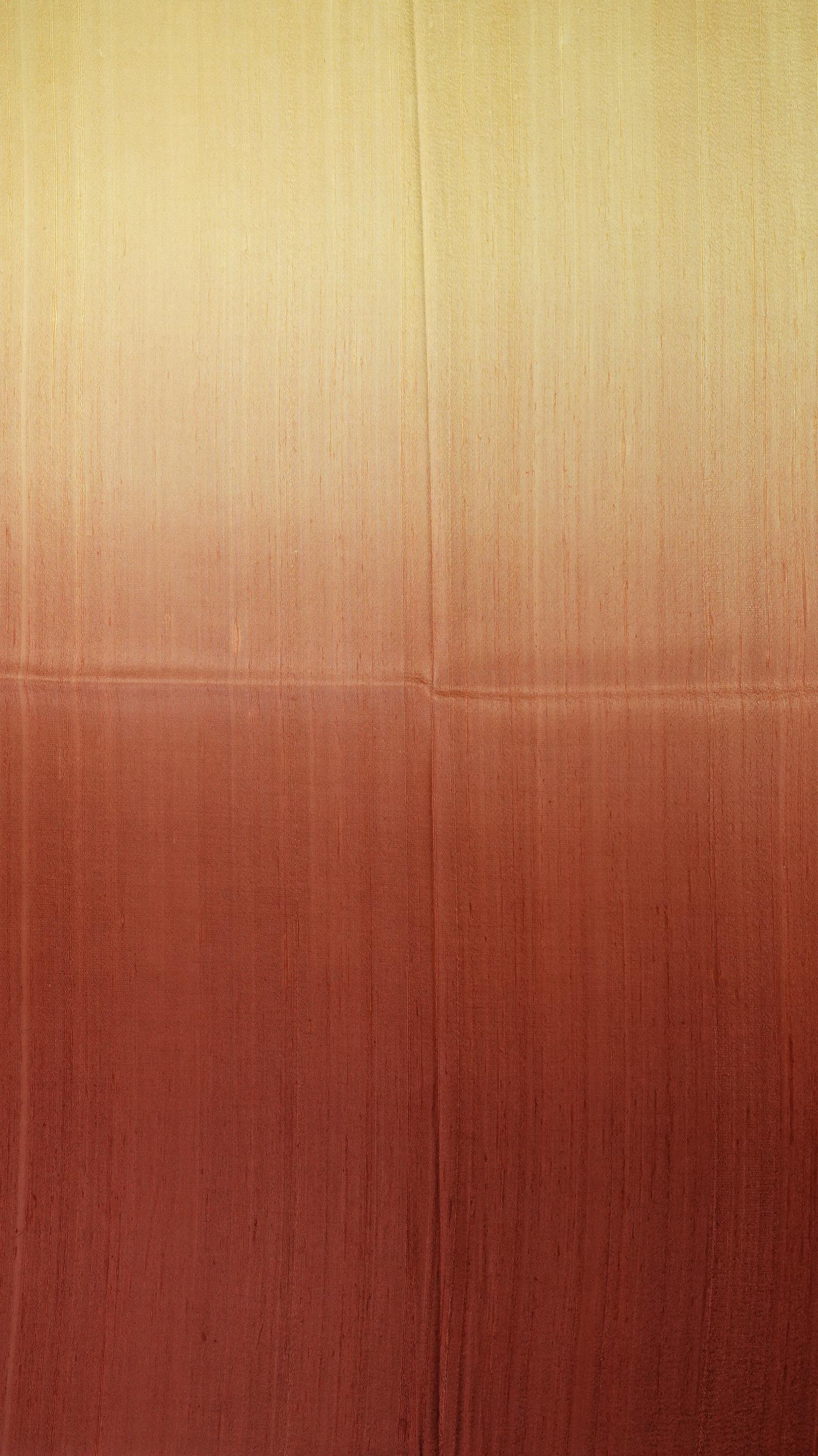 ผ้าไหมย้อมสไลด์สี ไหมบ้านทอมือ 2ตะกอ สีเหลือง-สีส้ม เลือกขนาด รหัส BT-TT-022468518