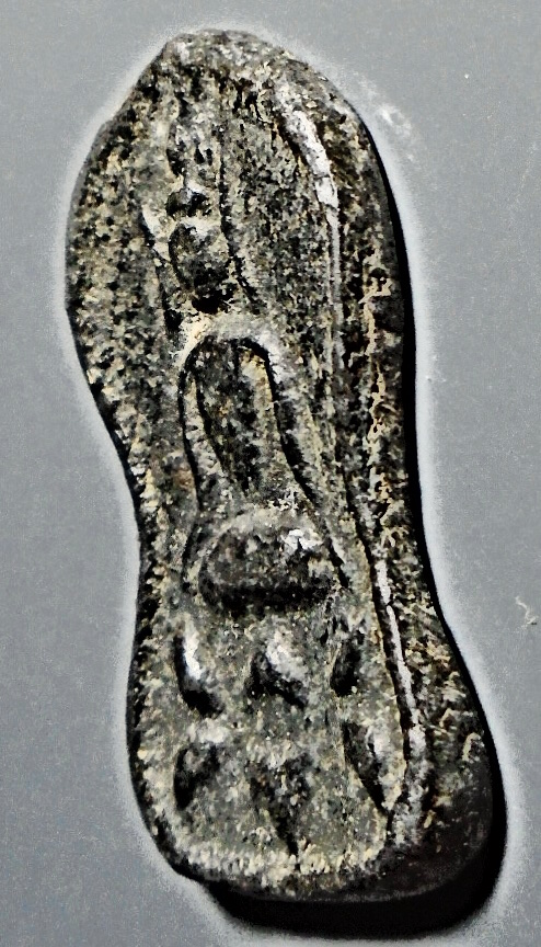 เหรียญหลวงปู่ศุข วัดปากคลองมะขามเฒ่า ชัยนาท พิมพ์นั่งเปิดโลก ฐานบัวคว่ำบัวหงาย เนื้อตะกั่ว หลังจารย์