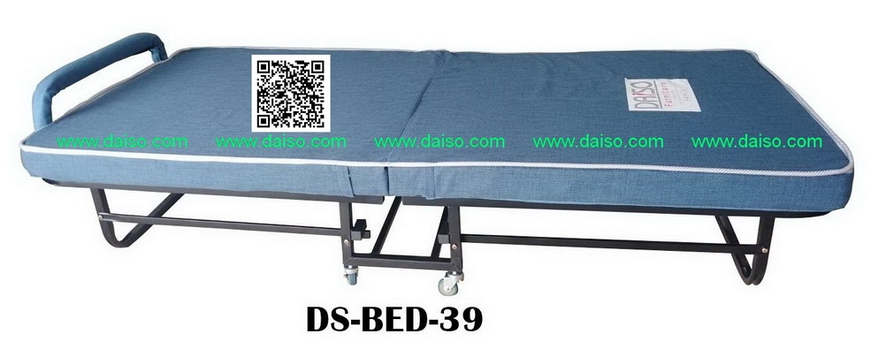 เตียงนอนเหล็กพับได้ เตียงเสริมพับได้มีล้อ
