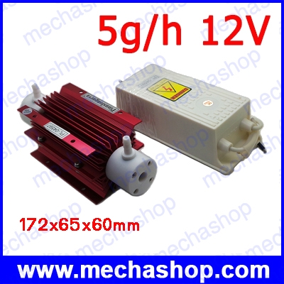 เครื่องผลิตโอโซน 5g/h Quartz tube type ozone generator Kit room air water purifier 12V DC