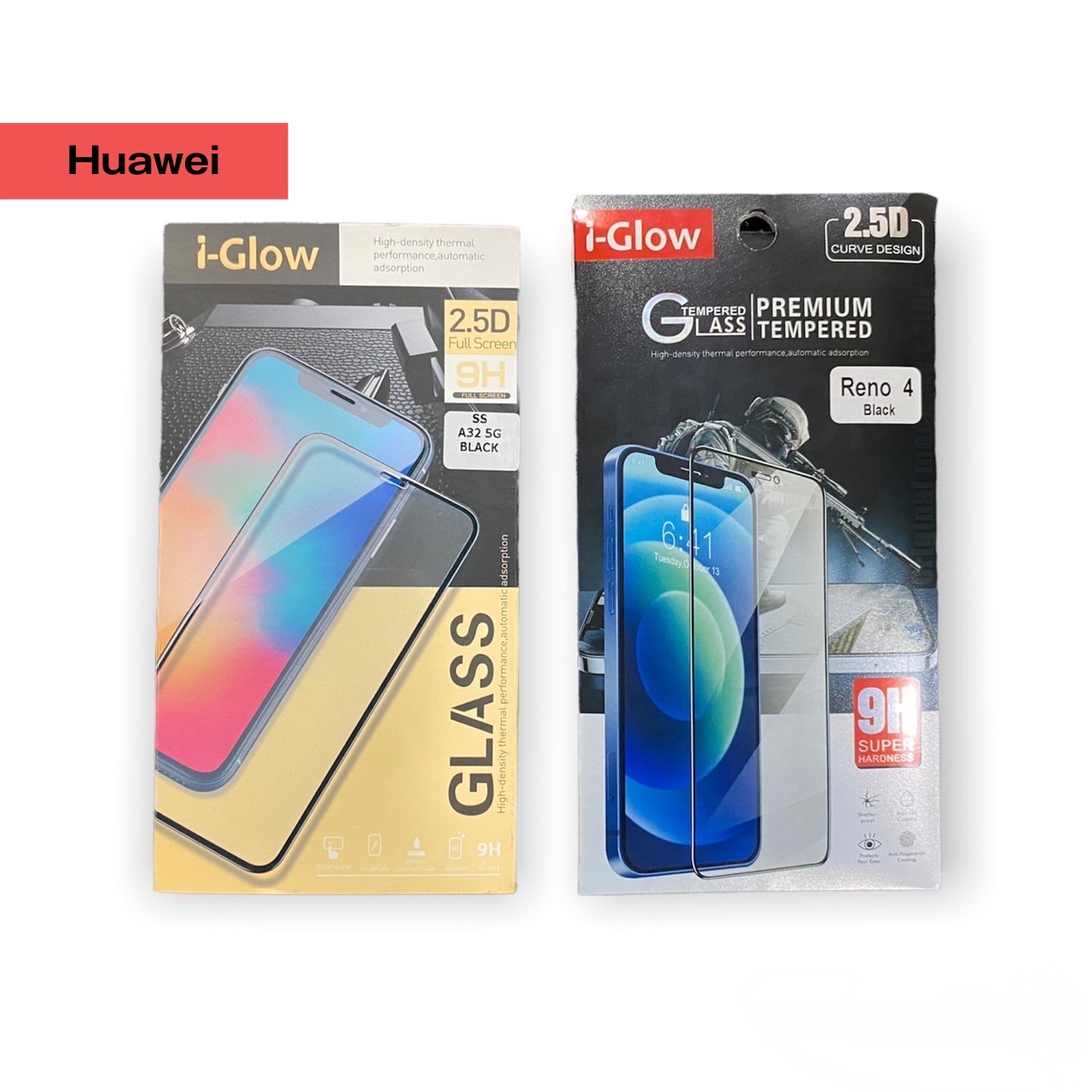 i-Glow ฟิล์มกันรอย กระจก 2.5D 9H เต็มจอ สำหรับ Huawei