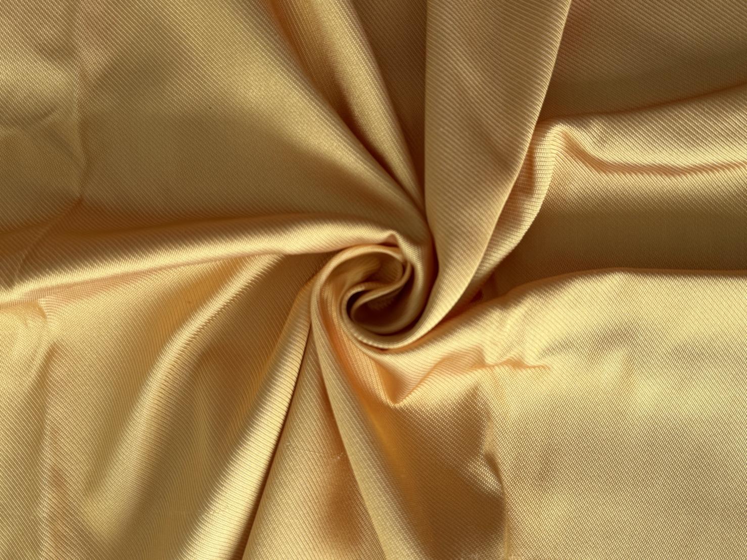 ผ้าไหมยก 4ตะกอ สีพื้นเนื้อลูกฟูก ไหมแท้ เฉดสีทรายทอง ขายตามความยาวเมตร รหัส B-119-1074WA14